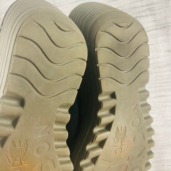 Fly‎ London Black Leather Yala Wedge Peep Toe Ankle Strap Size 37/6.5 - Picture 8 of 10